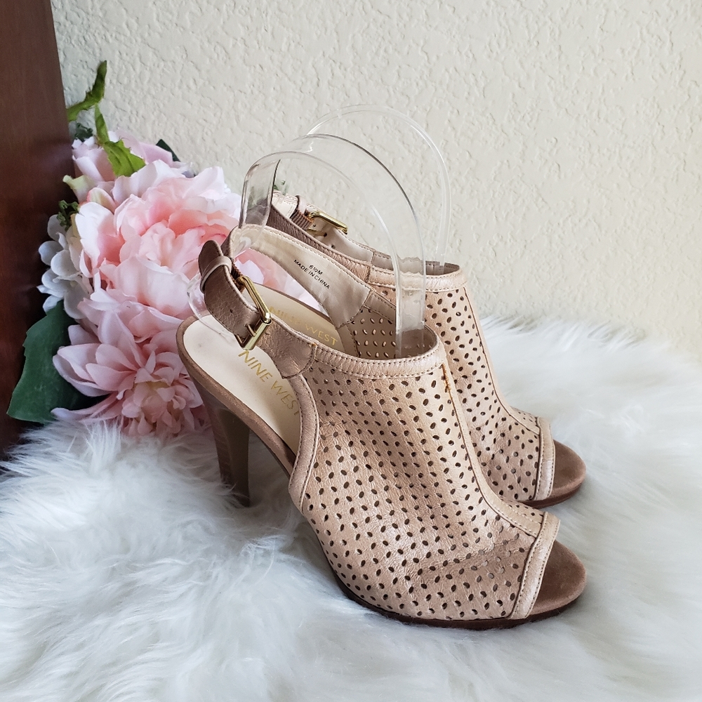 Nine West Tan Leather Heels